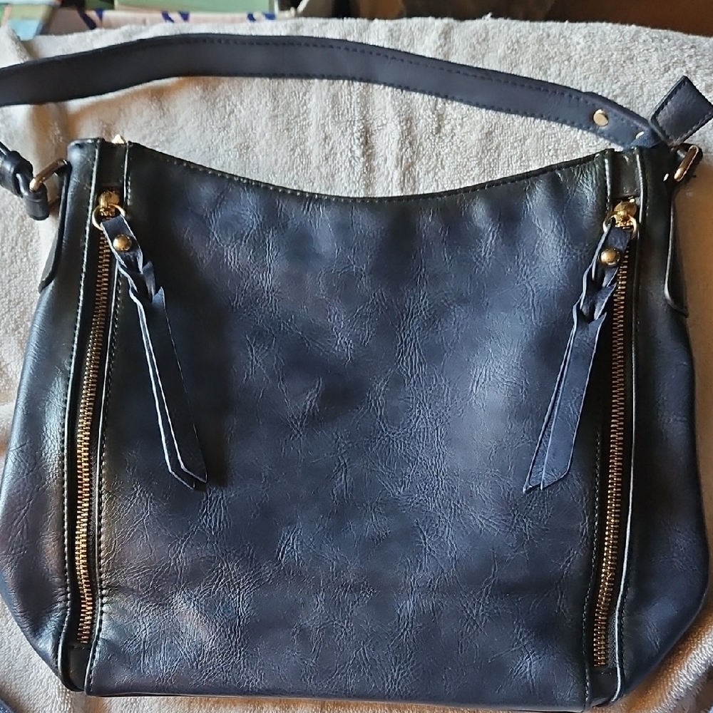 Elegant Navy Blue Shoulder Bag